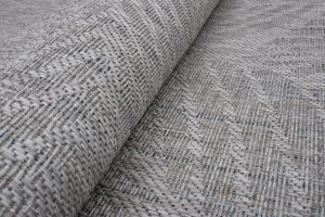 Teppich Melissa Grau Melange Blätter Indoor Outdoor