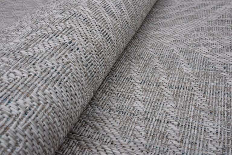 Teppich Melissa Grau Melange Blätter Indoor Outdoor