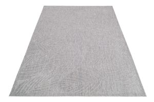 Teppich Melissa Grau Melange Blätter Indoor Outdoor