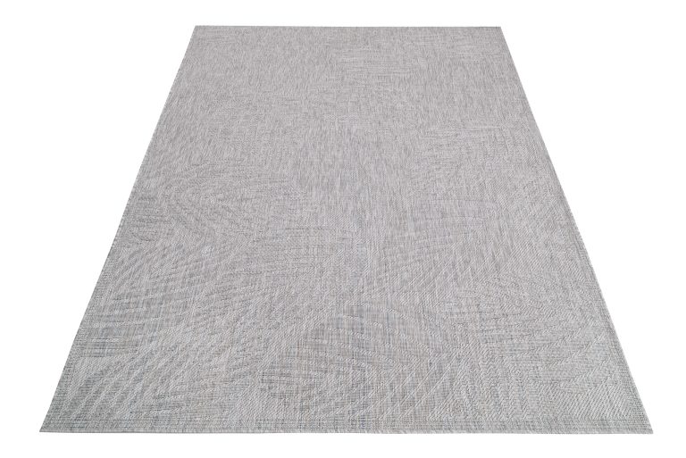 Teppich Melissa Grau Melange Blätter Indoor Outdoor