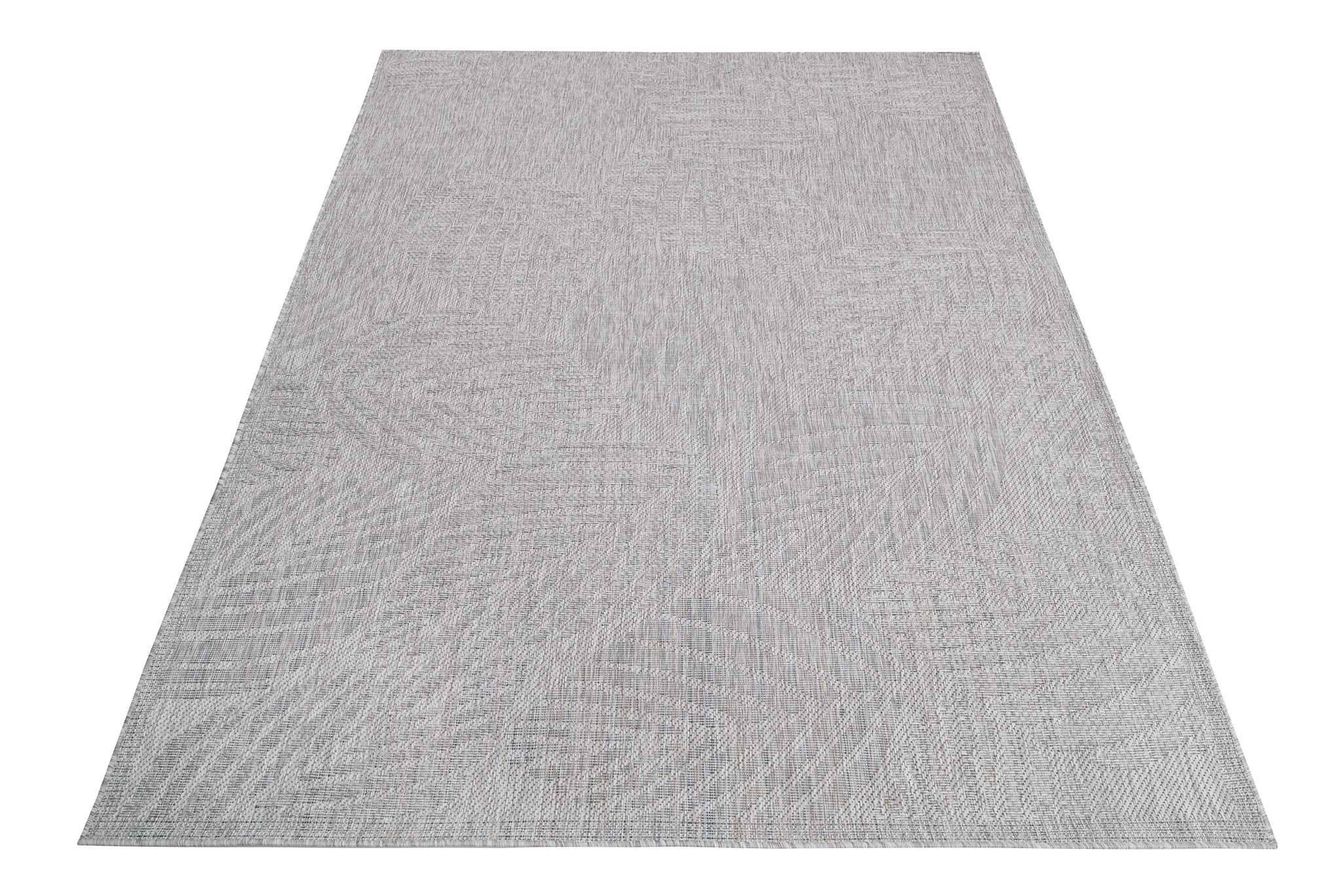 Teppich Melissa Grau Melange Blätter Indoor Outdoor