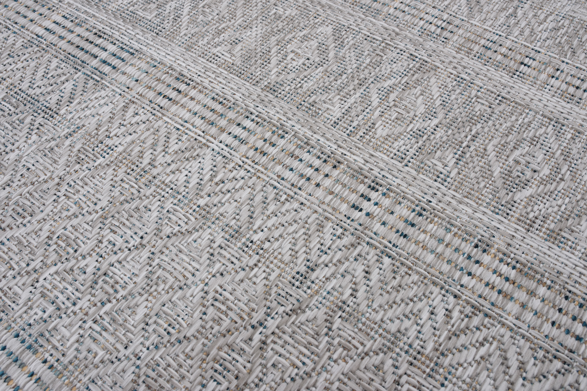 Teppich Melissa Grau Melange Ethnisch Indoor Outdoor