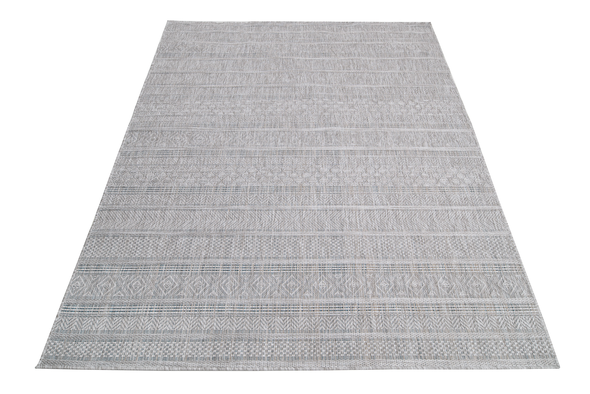 Teppich Melissa Grau Melange Ethnisch Indoor Outdoor