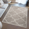 Teppich Lazur Grau Geometrisch Gitter Rahmen