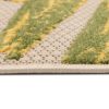 Teppich Outdoor Patio Creme Grün Blätter