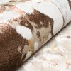 Teppich Golden Creme Braun Abstrakt