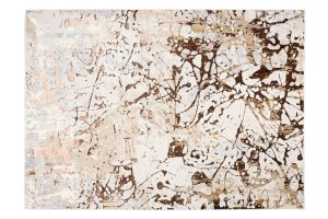 Teppich Golden Creme Braun Abstrakt