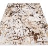 Teppich Golden Creme Braun Abstrakt