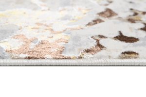 Teppich Golden Creme Braun Abstrakt