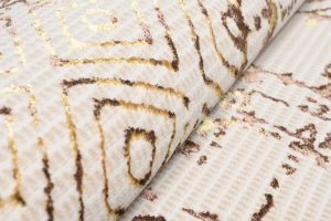 Teppich Golden Creme Gold Patchwork