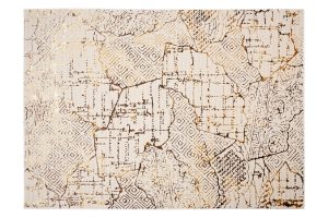 Teppich Golden Creme Gold Patchwork