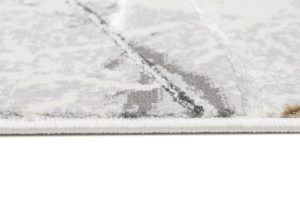 Teppich Golden Grau Gold Braun Linien