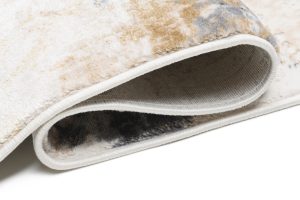 Teppich Hera Creme Beige Dunkel Grau Meliert 3D-Effekt