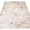 Teppich Hera Creme Beige Blau Ethno 3D-Effekt