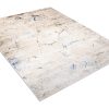 Teppich Hera Creme Beige Blau Ethno 3D-Effekt