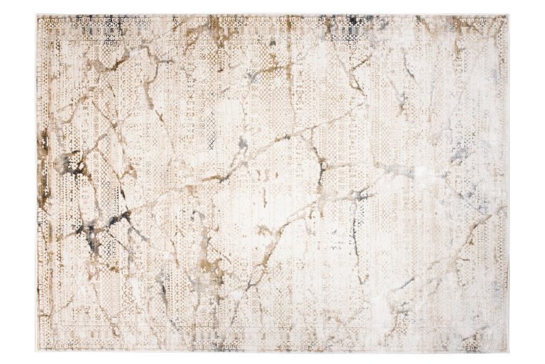 Teppich Hera Creme Beige Grau Ethno 3D-Effekt