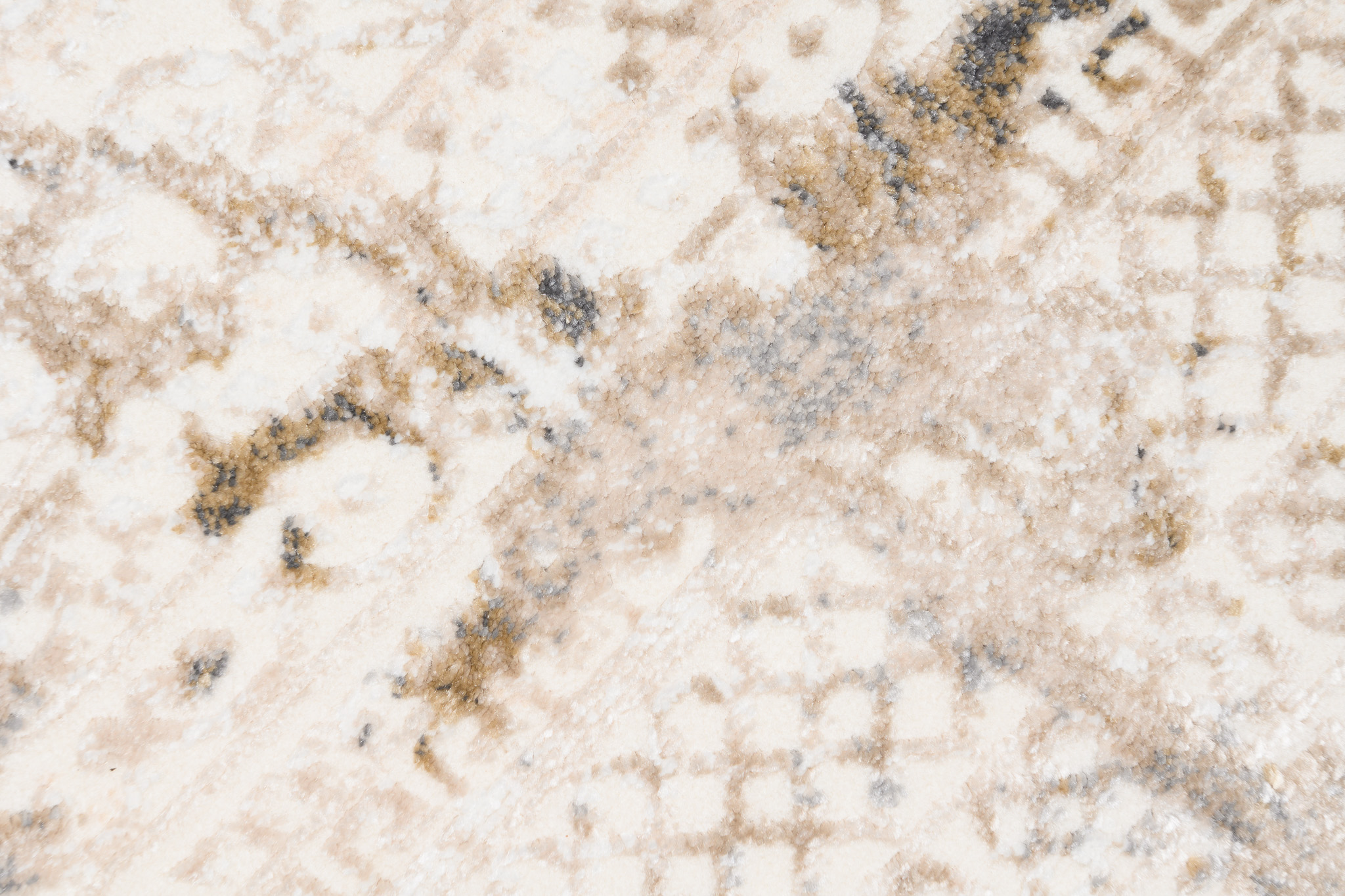 Teppich Hera Creme Beige Grau Ethno 3D-Effekt