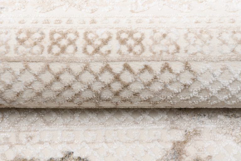 Teppich Hera Creme Beige Grau Ethno 3D-Effekt