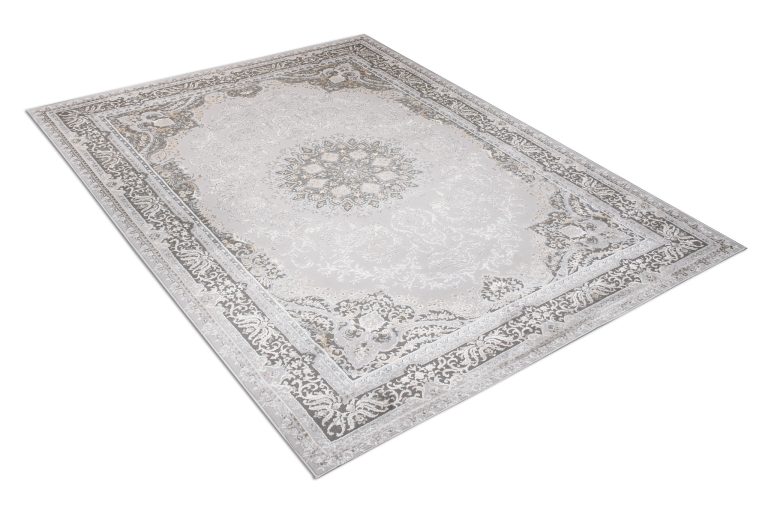 Teppich Hera Grau Beige Creme Klassisch 3D-Effekt