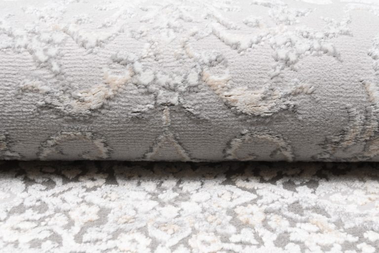 Teppich Hera Grau Beige Creme Klassisch 3D-Effekt