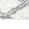 Teppichläufer Boho mit Fransen Creme Gitter Shaggy