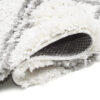 Teppichläufer Boho mit Fransen Creme Gitter Shaggy