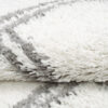 Teppichläufer Boho mit Fransen Creme Gitter Shaggy