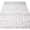 Teppich Juno Ethno Boho Raute Schwarz Creme Grau Kurzflor
