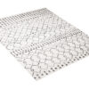 Teppich Juno Ethno Boho Raute Schwarz Creme Grau Kurzflor
