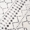 Teppich Juno Ethno Boho Raute Schwarz Creme Grau Kurzflor