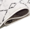 Teppich Juno Ethno Boho Raute Schwarz Creme Grau Kurzflor