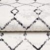 Teppich Juno Ethno Boho Raute Schwarz Creme Grau Kurzflor