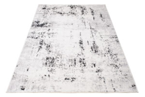 Teppich Juno Kurzflor Creme Schwarz Grau Splash Modern Design