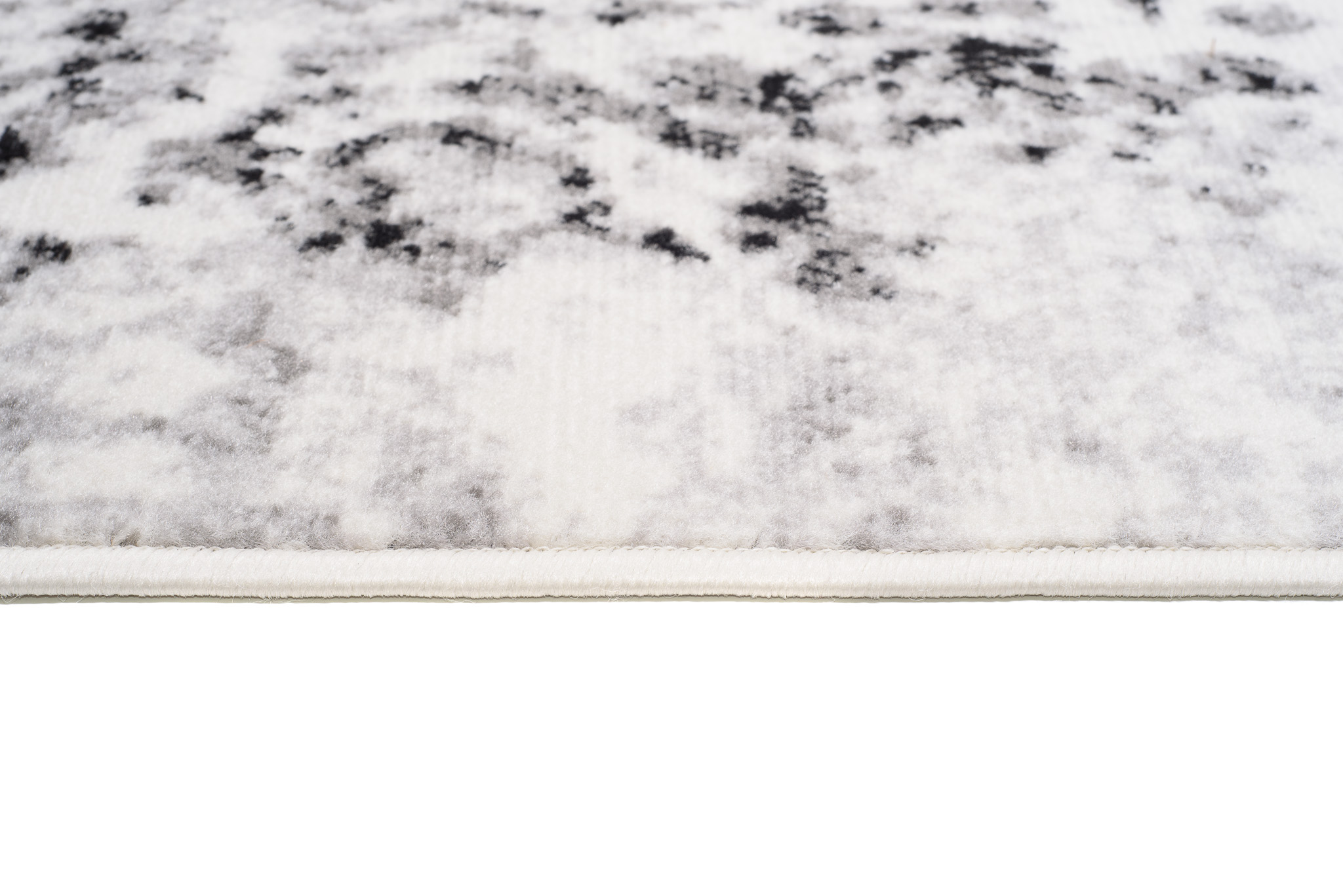 Teppich Juno Kurzflor Creme Schwarz Grau Splash Modern Design