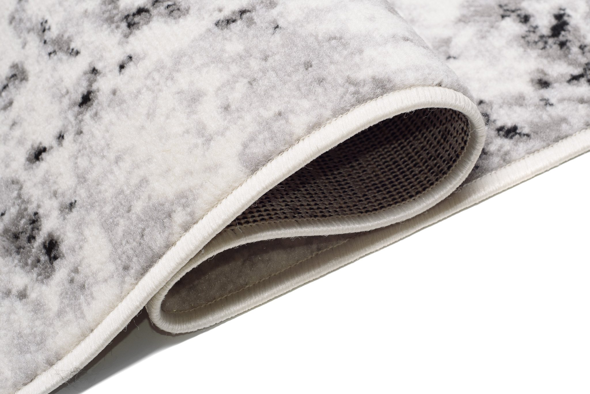 Teppich Juno Kurzflor Creme Schwarz Grau Splash Modern Design