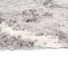 Teppich Boho Rund Grau Gitter Shaggy