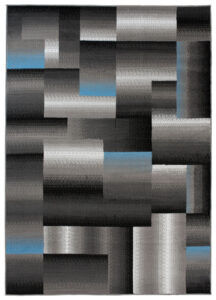 Teppich Maya Grau Blau Rechtecke