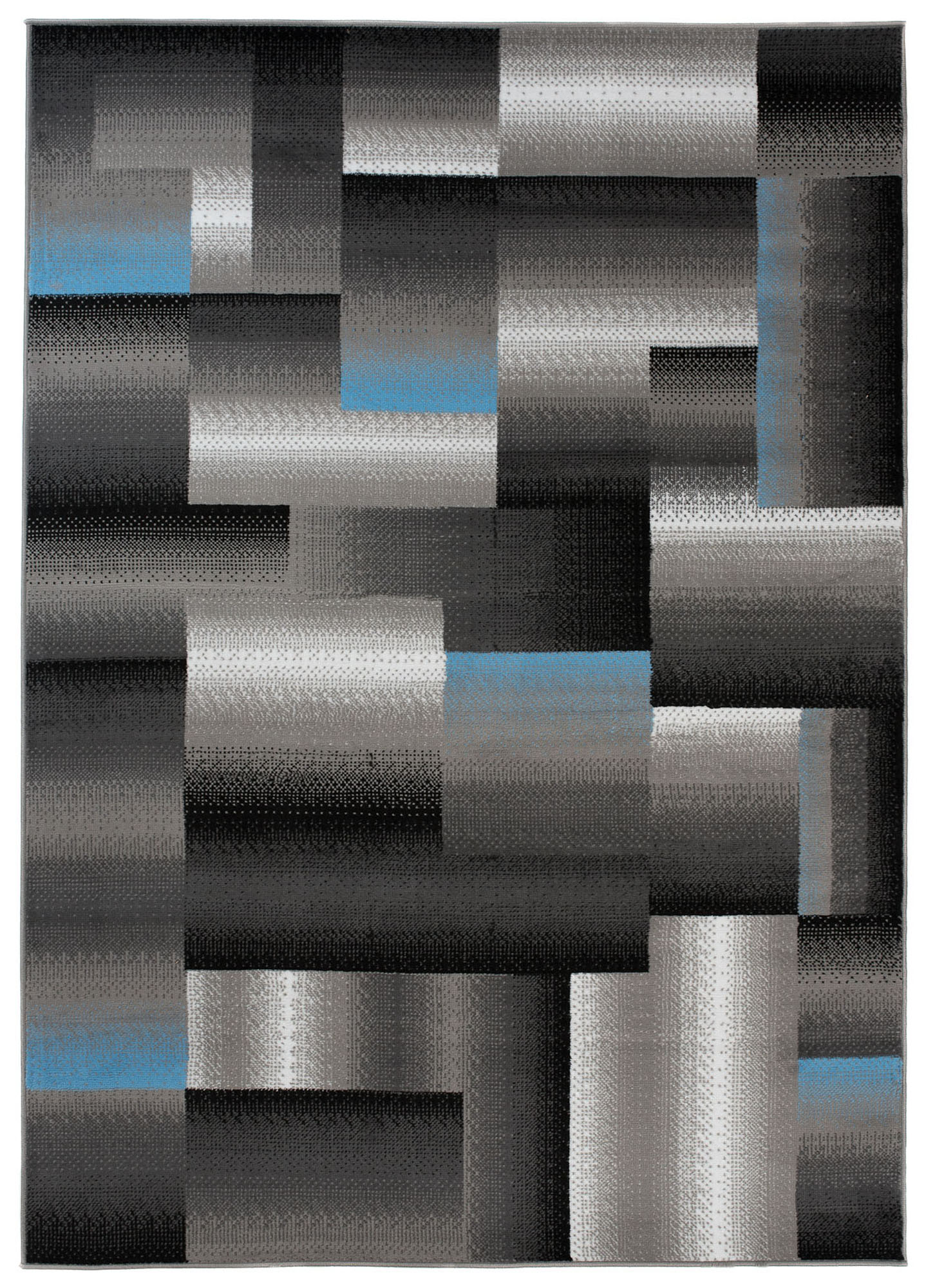 Teppich Maya Grau Blau Rechtecke