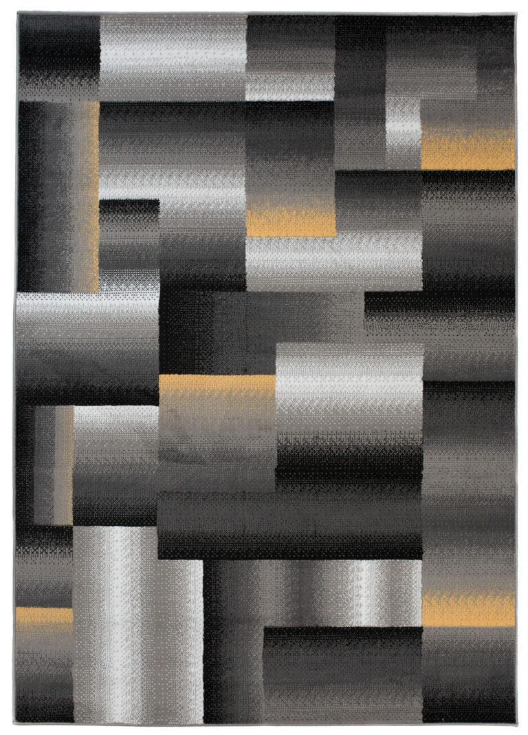 Teppich Maya Grau Gelb Rechtecke