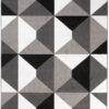 Teppich Maya Grau Weiß Trapeze Quadrate