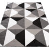 Teppich Maya Grau Weiß Trapeze Quadrate
