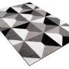 Teppich Maya Grau Weiß Trapeze Quadrate