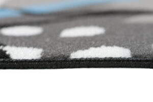 Teppich Maya Grau Blau Blumen