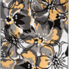 Teppich Maya Grau Gelb Blumen