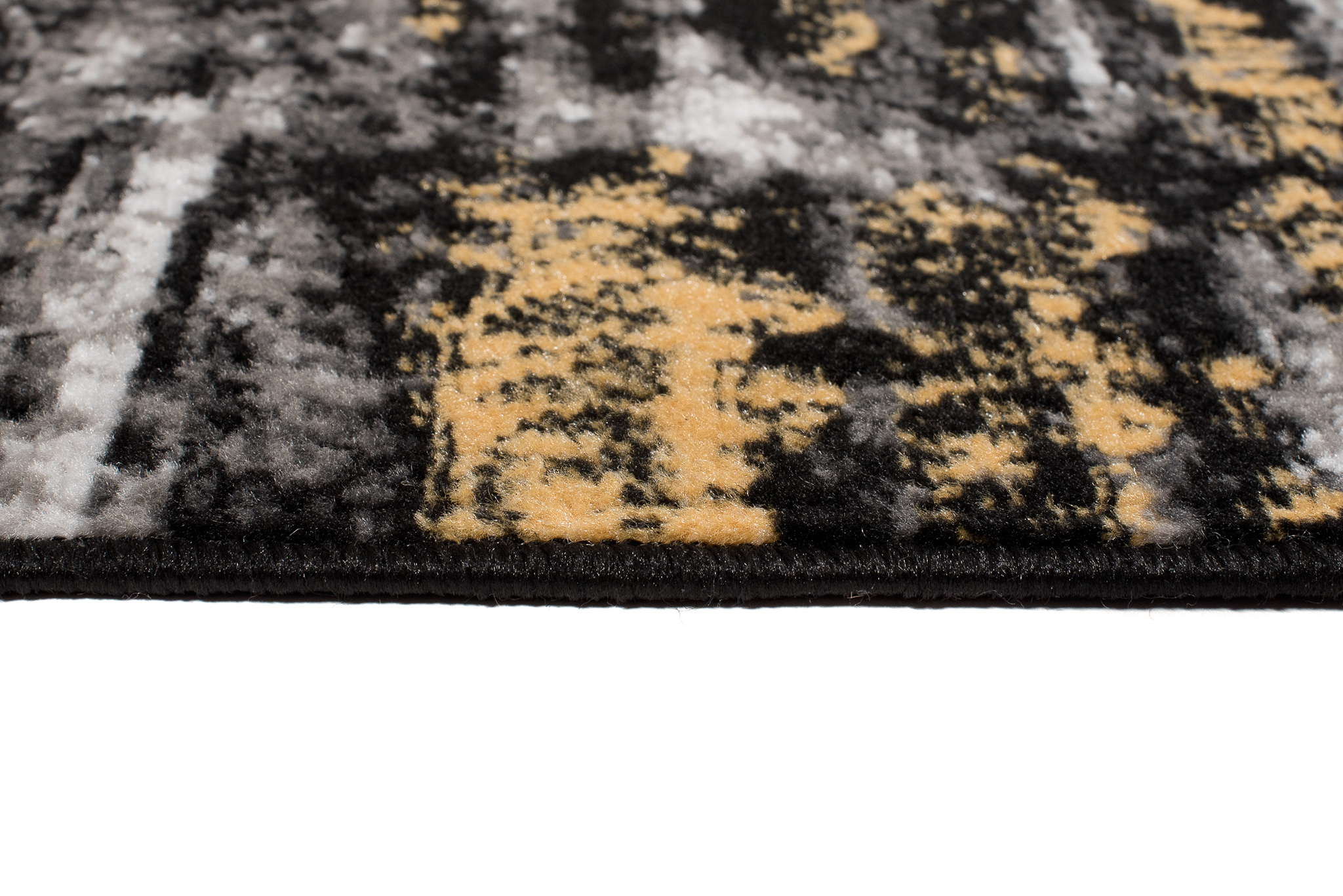 Teppich Maya Grau Gelb Abstrakt