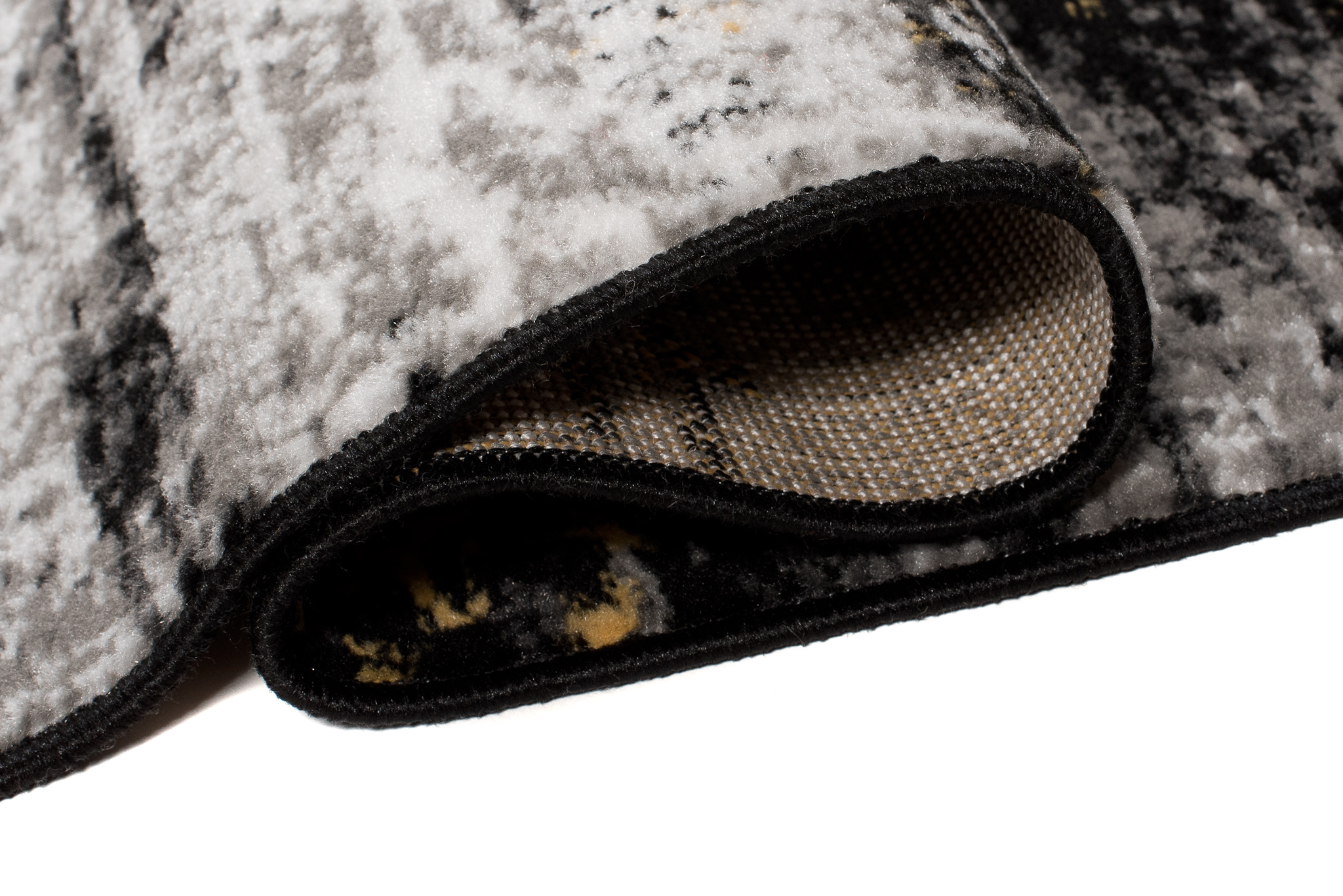 Teppich Maya Grau Gelb Abstrakt