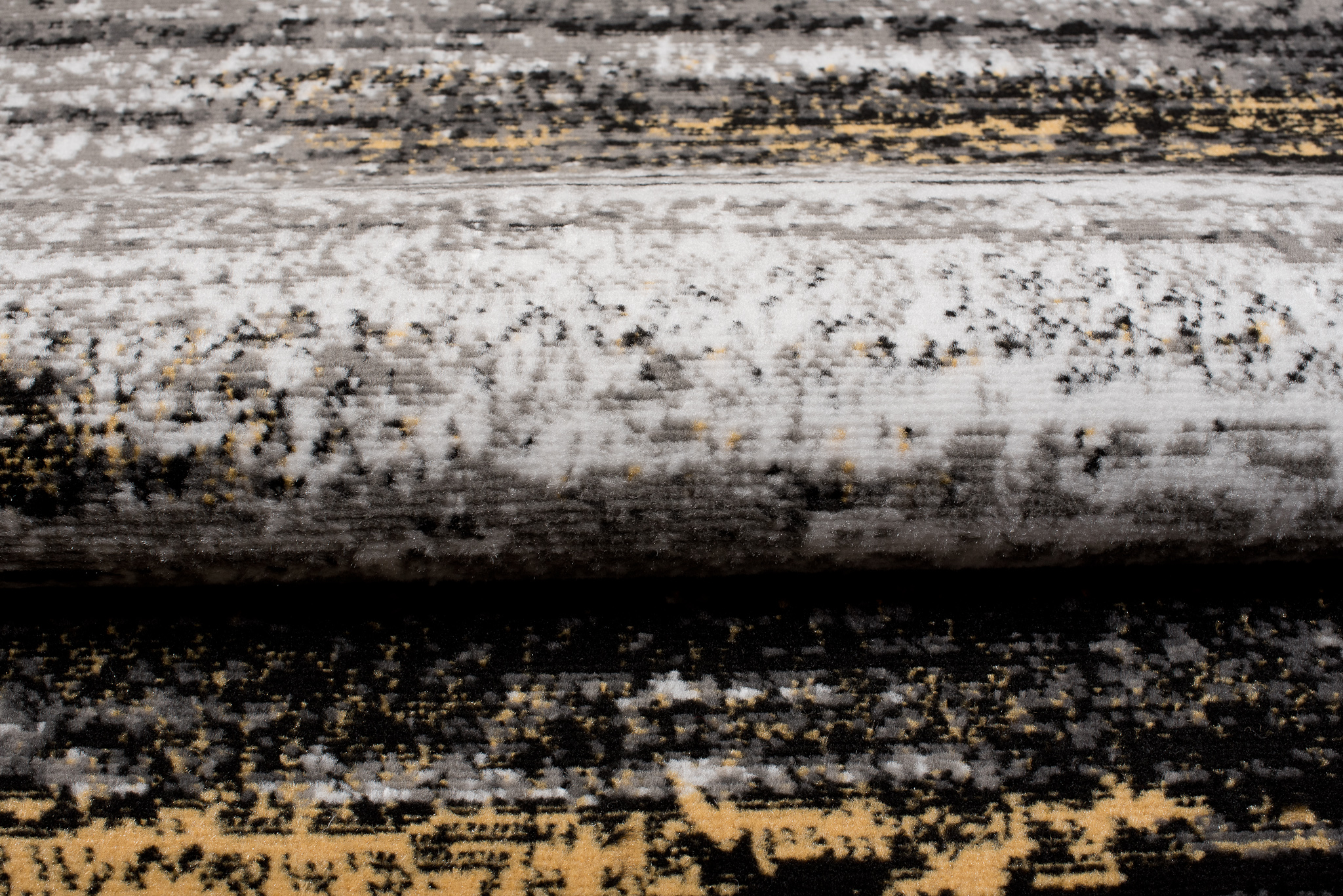 Teppich Maya Grau Gelb Abstrakt