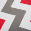Teppich Maya Grau Rot Geometrisch Zigzags