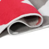 Teppich Maya Grau Rot Geometrisch Zigzags