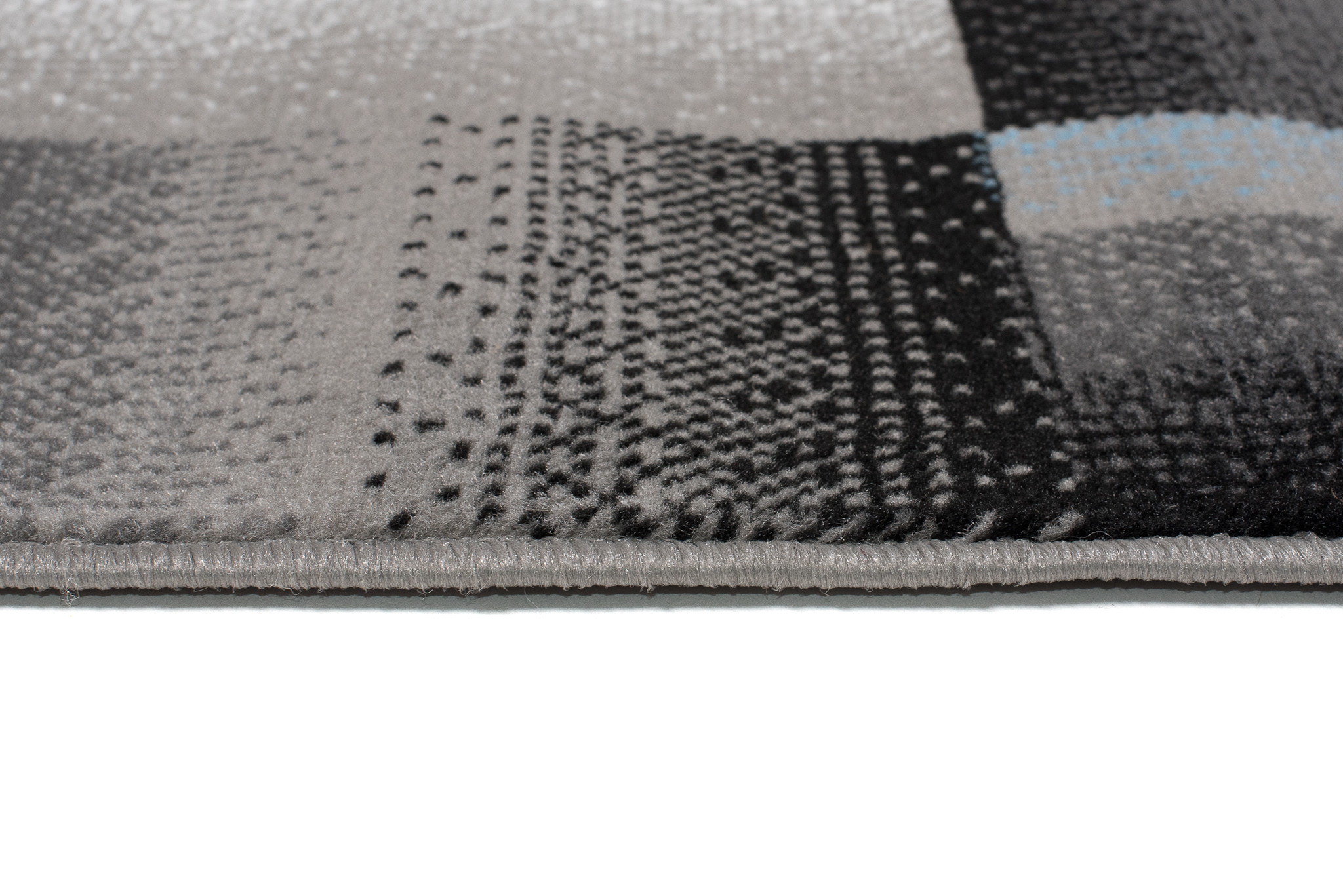 Teppich Maya Grau Blau Rechtecke